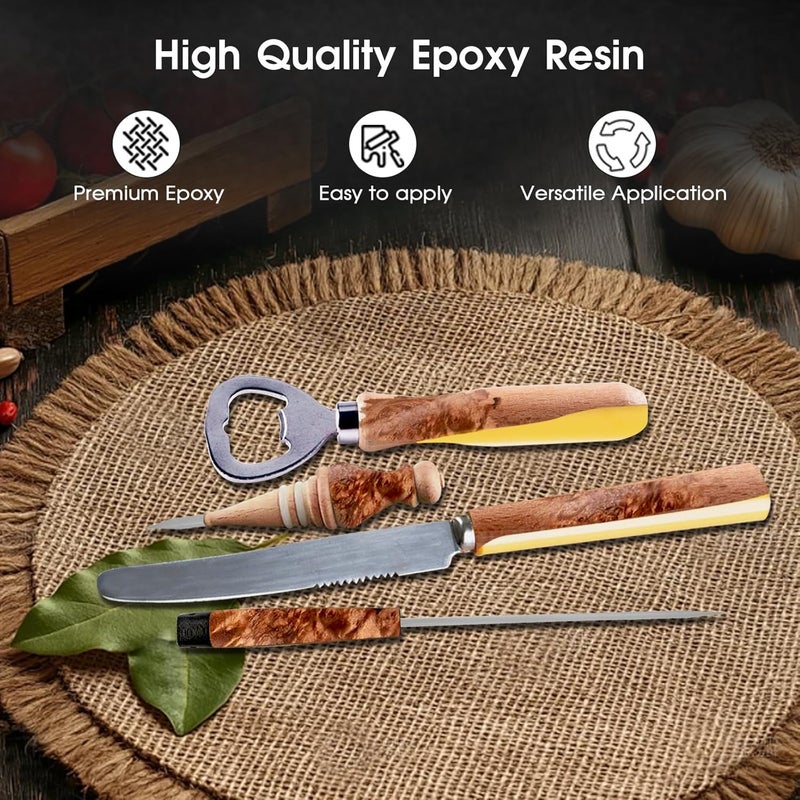 provspro Knife Handle Epoxy, Ideal for Knife Handle Applications, 6.7 Ounce Adhesive Set, High Impact Clear Resin Kit, A & B 2 Part Epoxy Glue, Rigid and Flexible Resin - Image 5